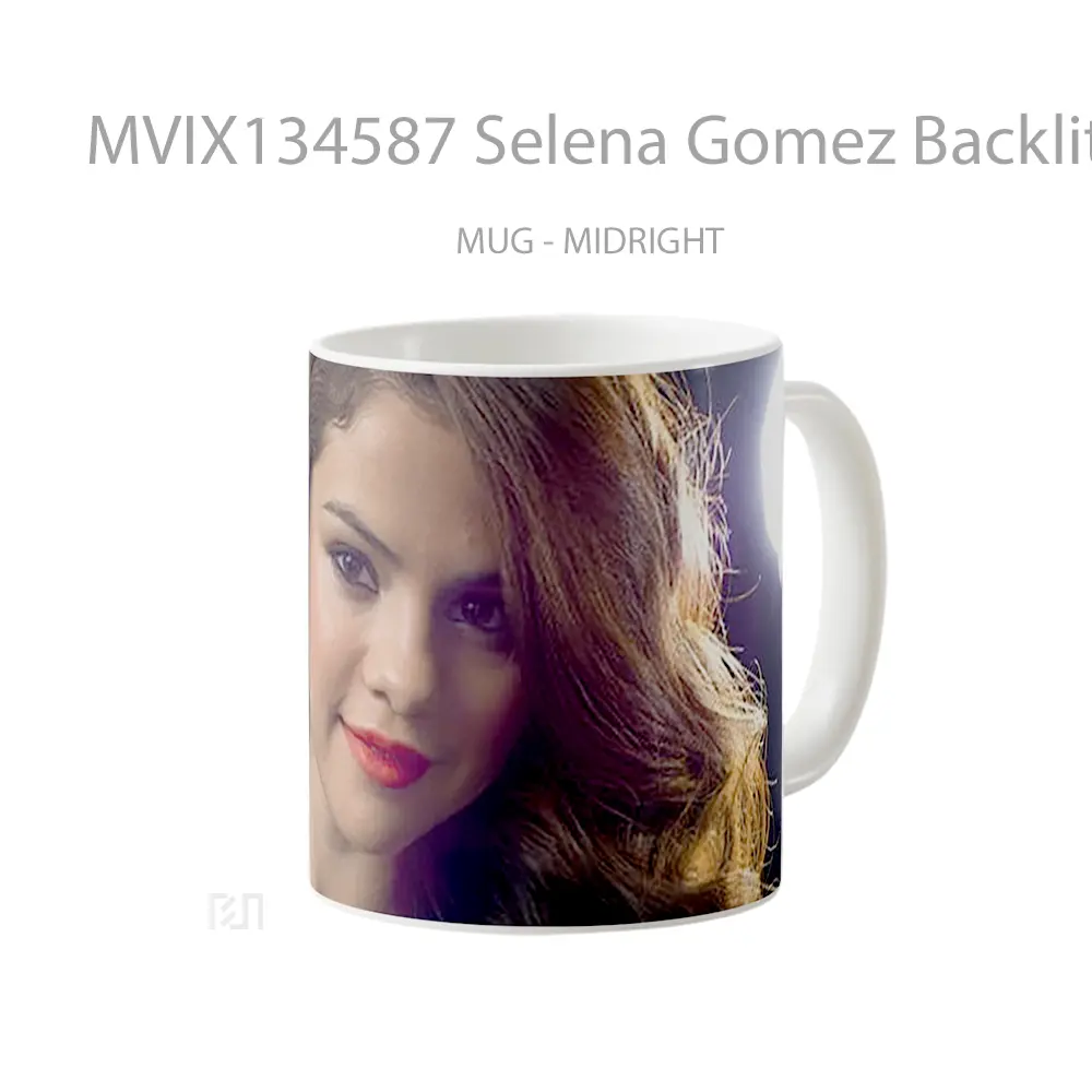 Mug Selena Gomez Backlit Gelas Selebriti - All-side / Desain