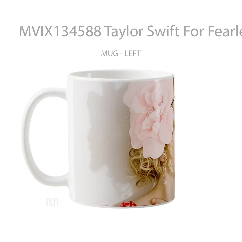 Mug Taylor Swift For Fearless Gelas Selebriti - All-side / Desain