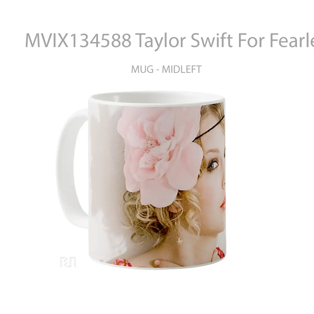Mug Taylor Swift For Fearless Gelas Selebriti - All-side / Desain
