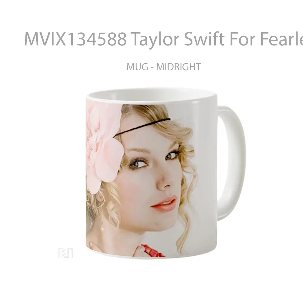 Mug Taylor Swift For Fearless Gelas Selebriti - All-side / Desain