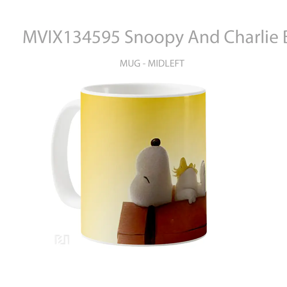 Mug Snoopy And Charlie Brown Peanuts Gelas Keramik Unik - All-side / Desain