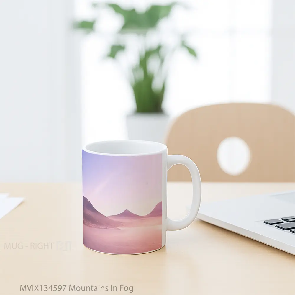 Mug Mountains In Fog Gelas Pemandangan Alam - All-side / Desain