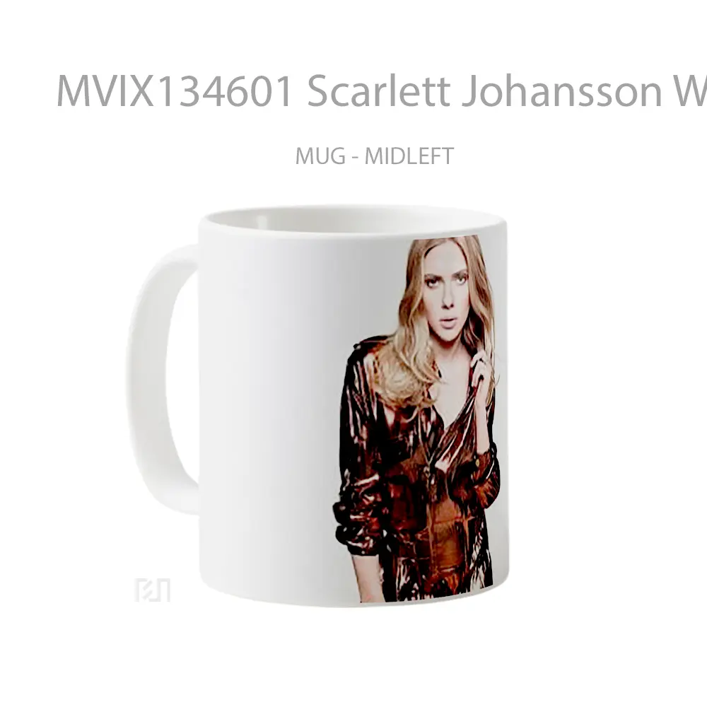 Mug Scarlett Johansson With Long Hair Gelas Selebriti - All-side / Desain