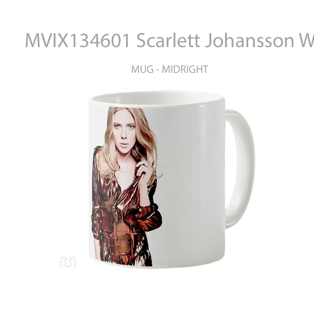 Mug Scarlett Johansson With Long Hair Gelas Selebriti - All-side / Desain