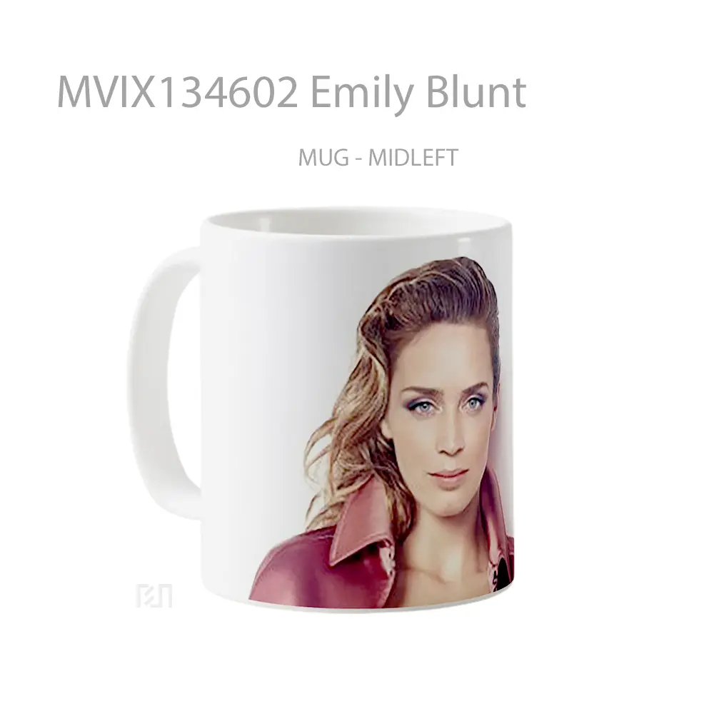 Mug Emily Blunt Gelas Keramik Unik - All-side / Desain