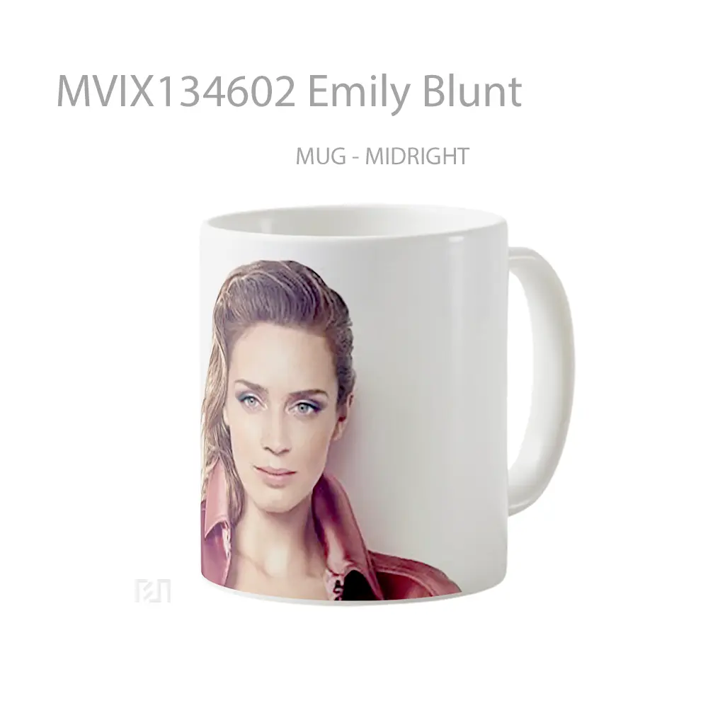 Mug Emily Blunt Gelas Keramik Unik - All-side / Desain