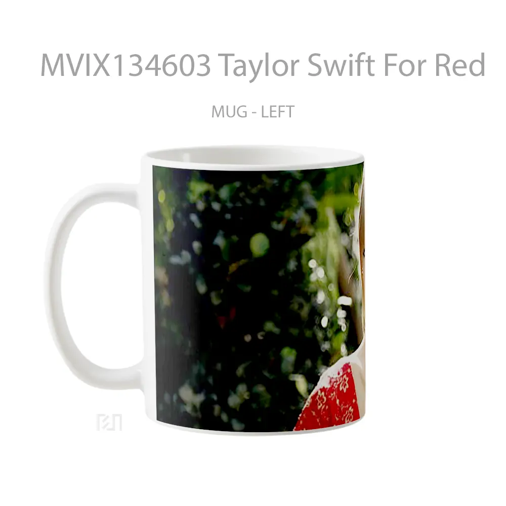 Mug Taylor Swift For Red Gelas Selebriti - All-side / Desain