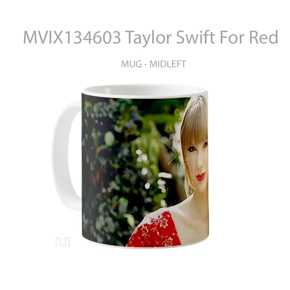 Mug Taylor Swift For Red Gelas Selebriti - All-side / Desain