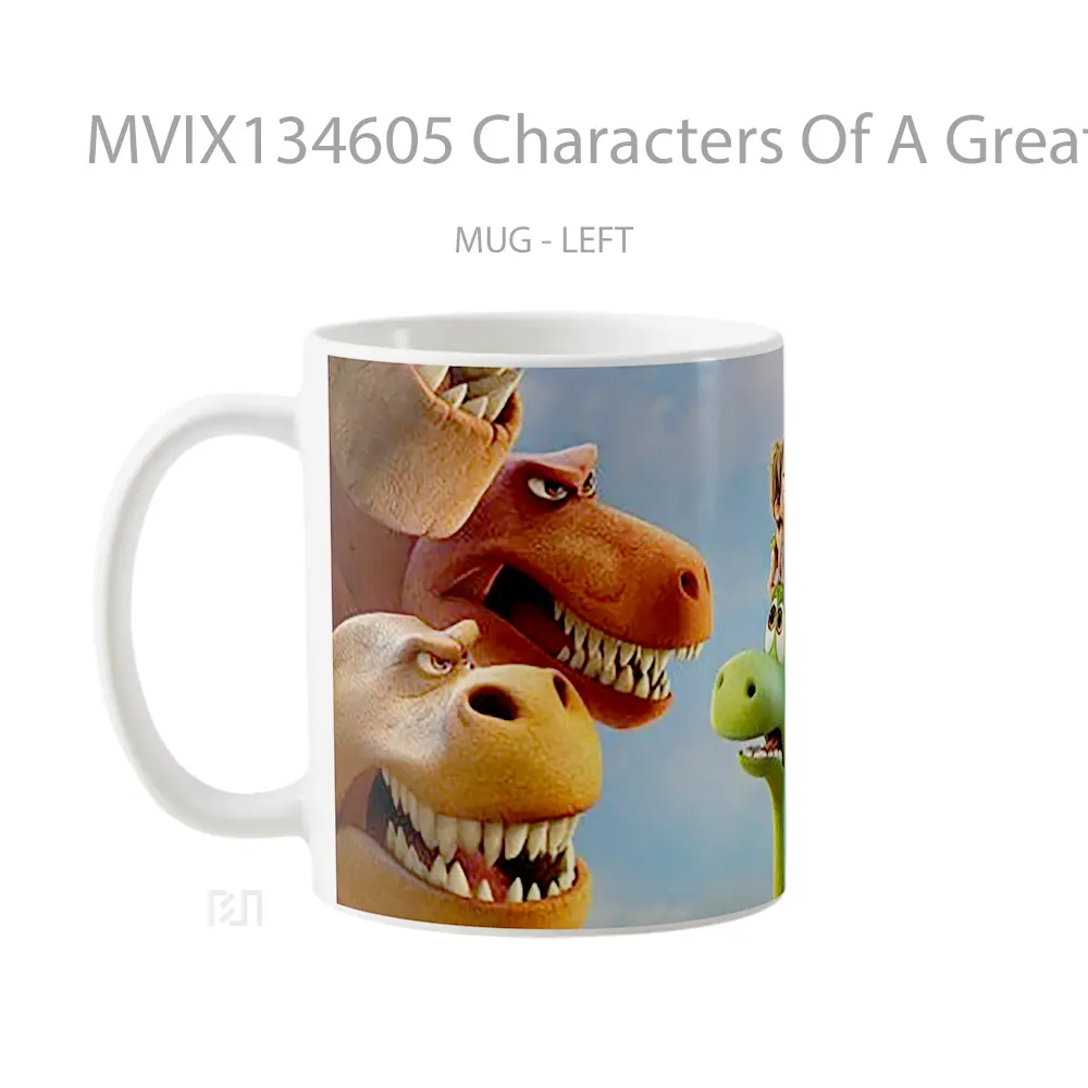 Mug Characters Of A Great Dinosaur Gelas Keramik Unik - All-side / Desain