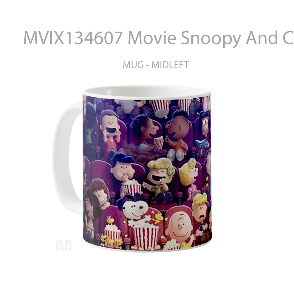 Mug Movie Snoopy And Charlie Brown Peanuts Gelas Keramik Unik - All-side / Desain