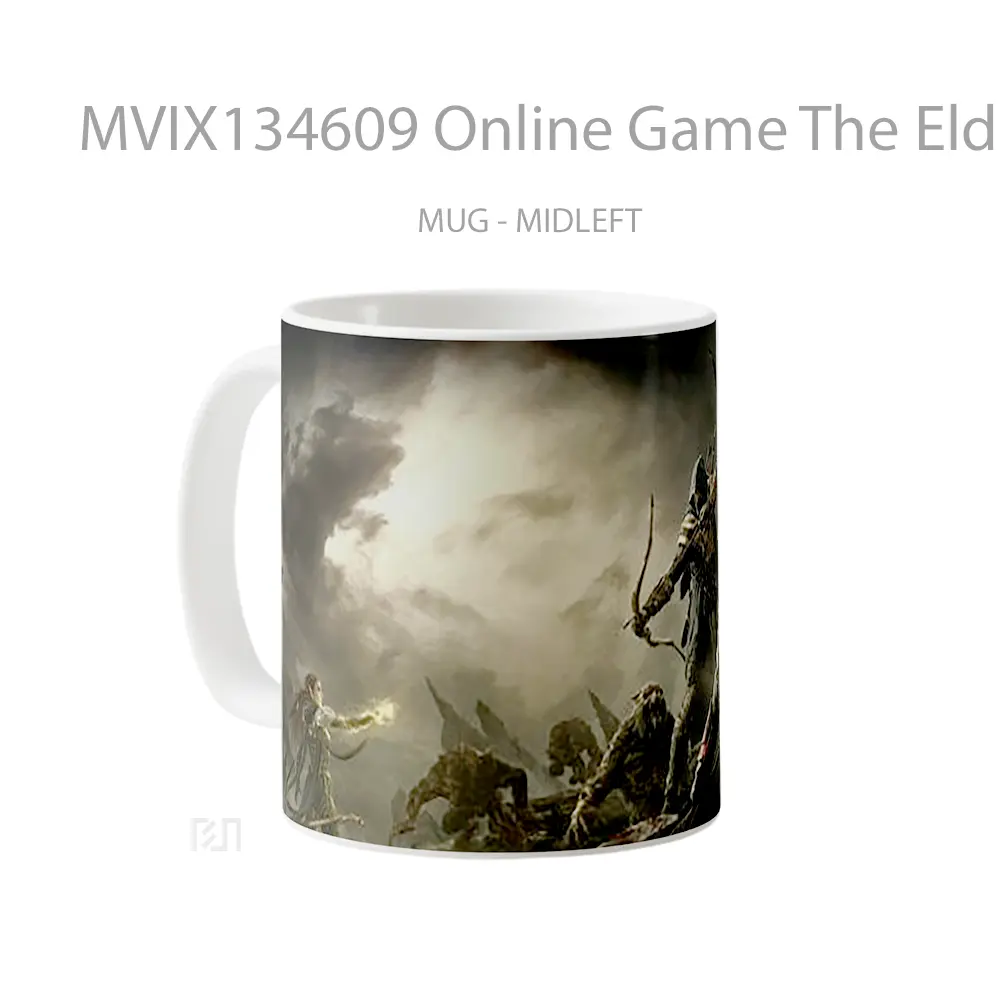 Mug Online Game The Elder Scrolls Cangkir Gamer - All-side / Desain