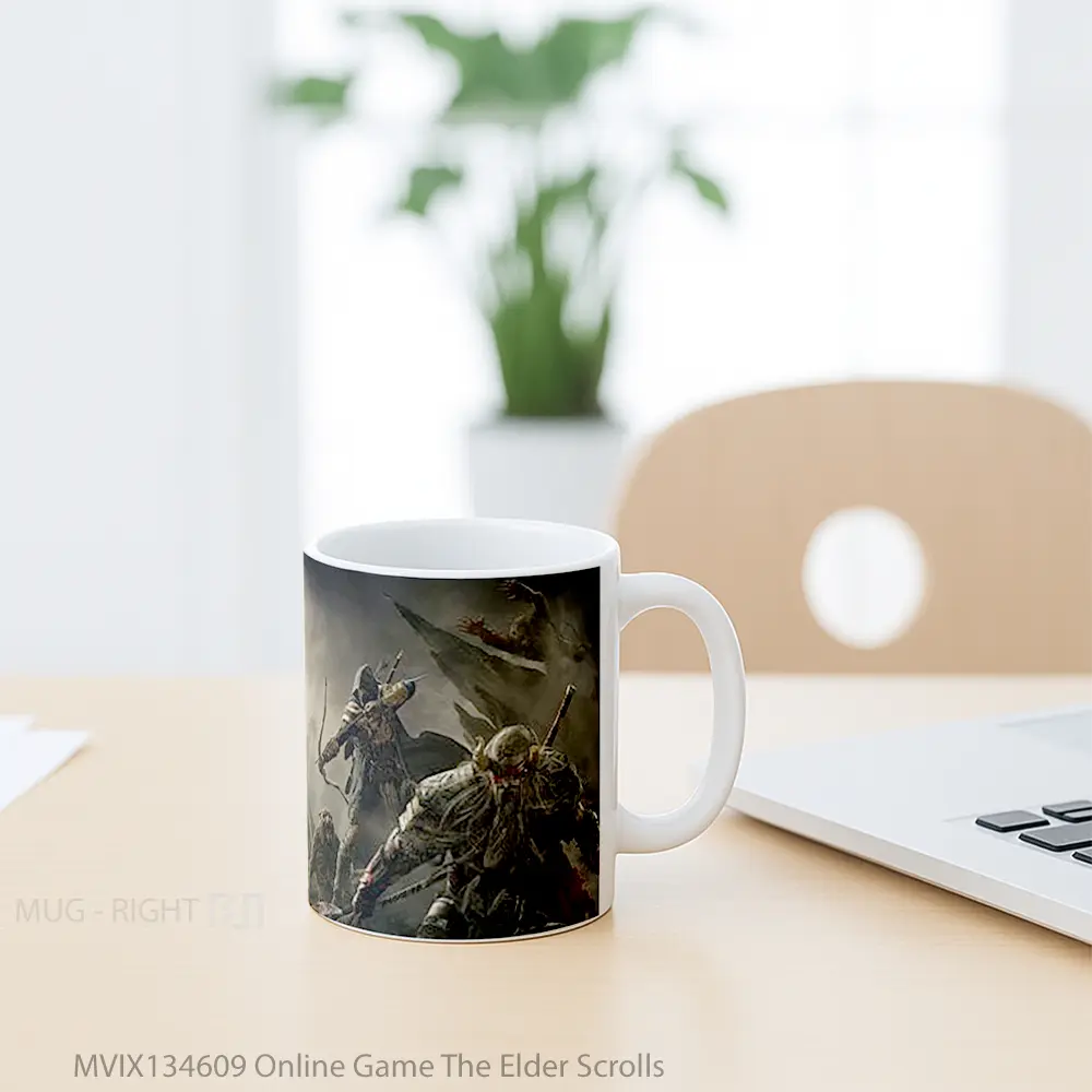 Mug Online Game The Elder Scrolls Cangkir Gamer - All-side / Desain
