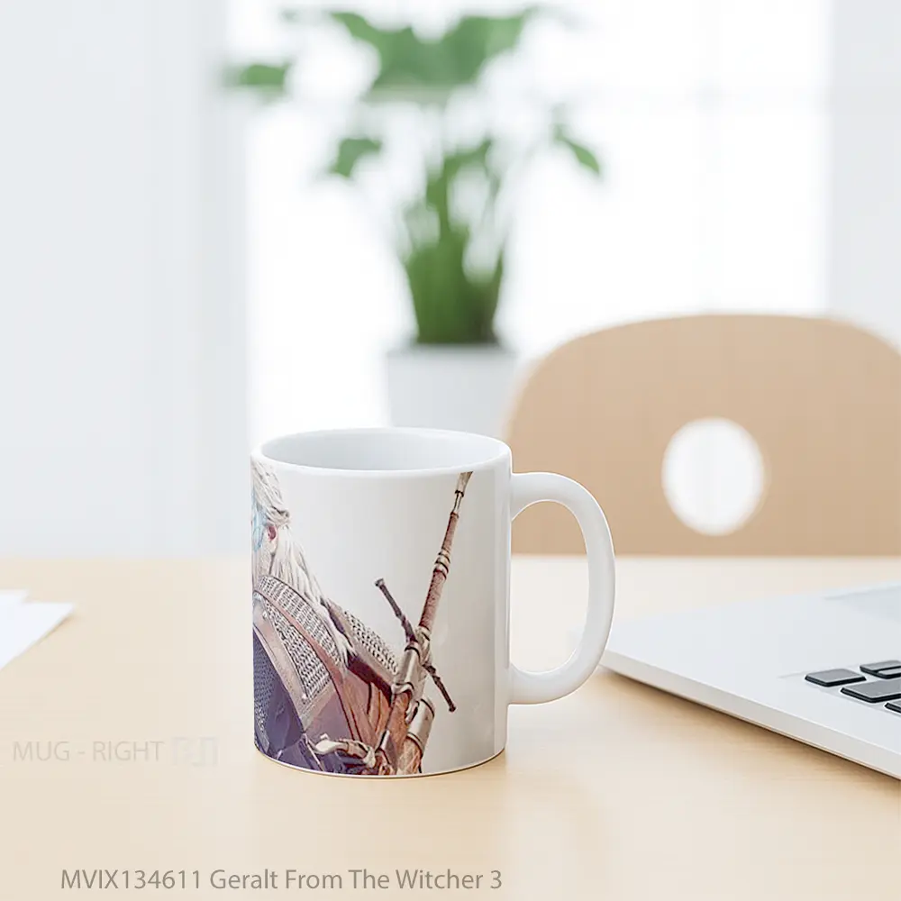 Mug Geralt From The Witcher 3 Gelas Keramik Unik - All-side / Desain