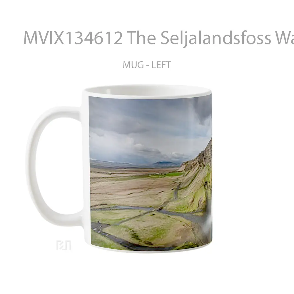 Mug The Seljalandsfoss Waterfall In Iceland Gelas Pemandangan Alam - All-side / Desain
