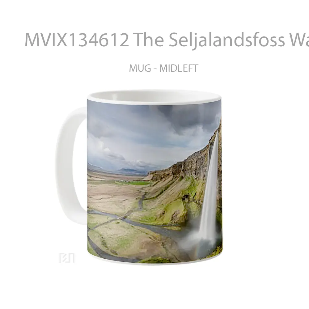 Mug The Seljalandsfoss Waterfall In Iceland Gelas Pemandangan Alam - All-side / Desain