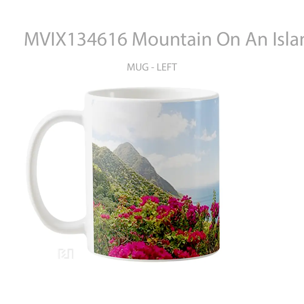 Mug Mountain On An Island In India Gelas Pemandangan Alam - All-side / Desain