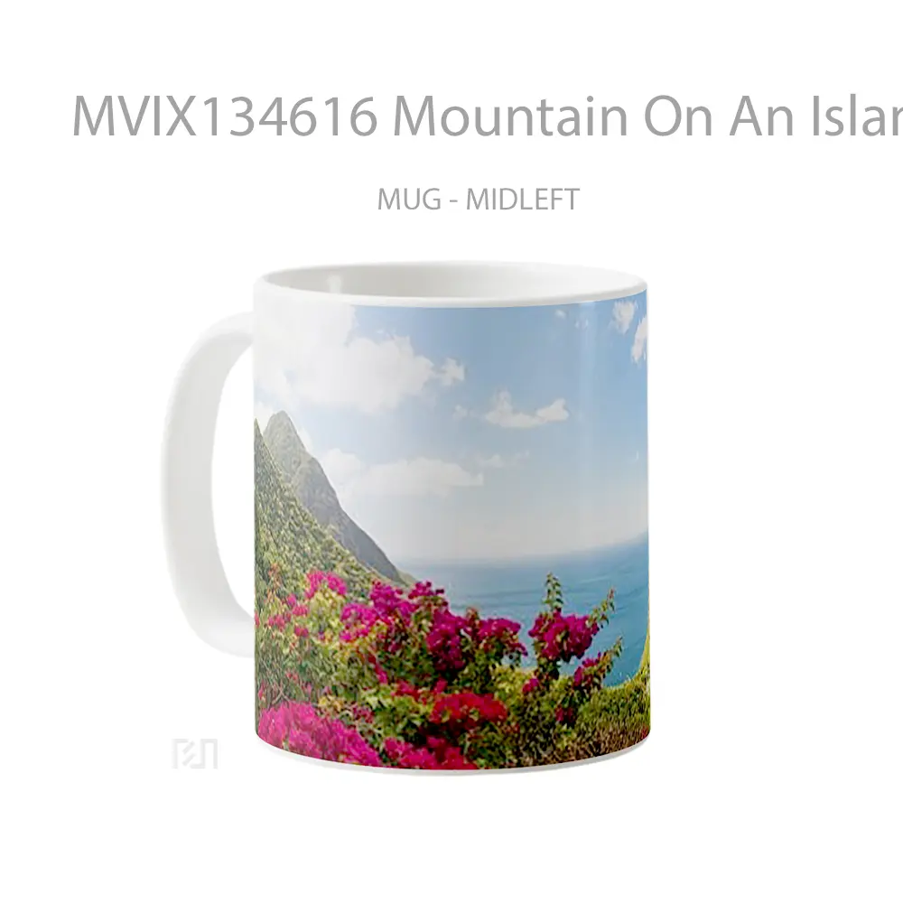 Mug Mountain On An Island In India Gelas Pemandangan Alam - All-side / Desain