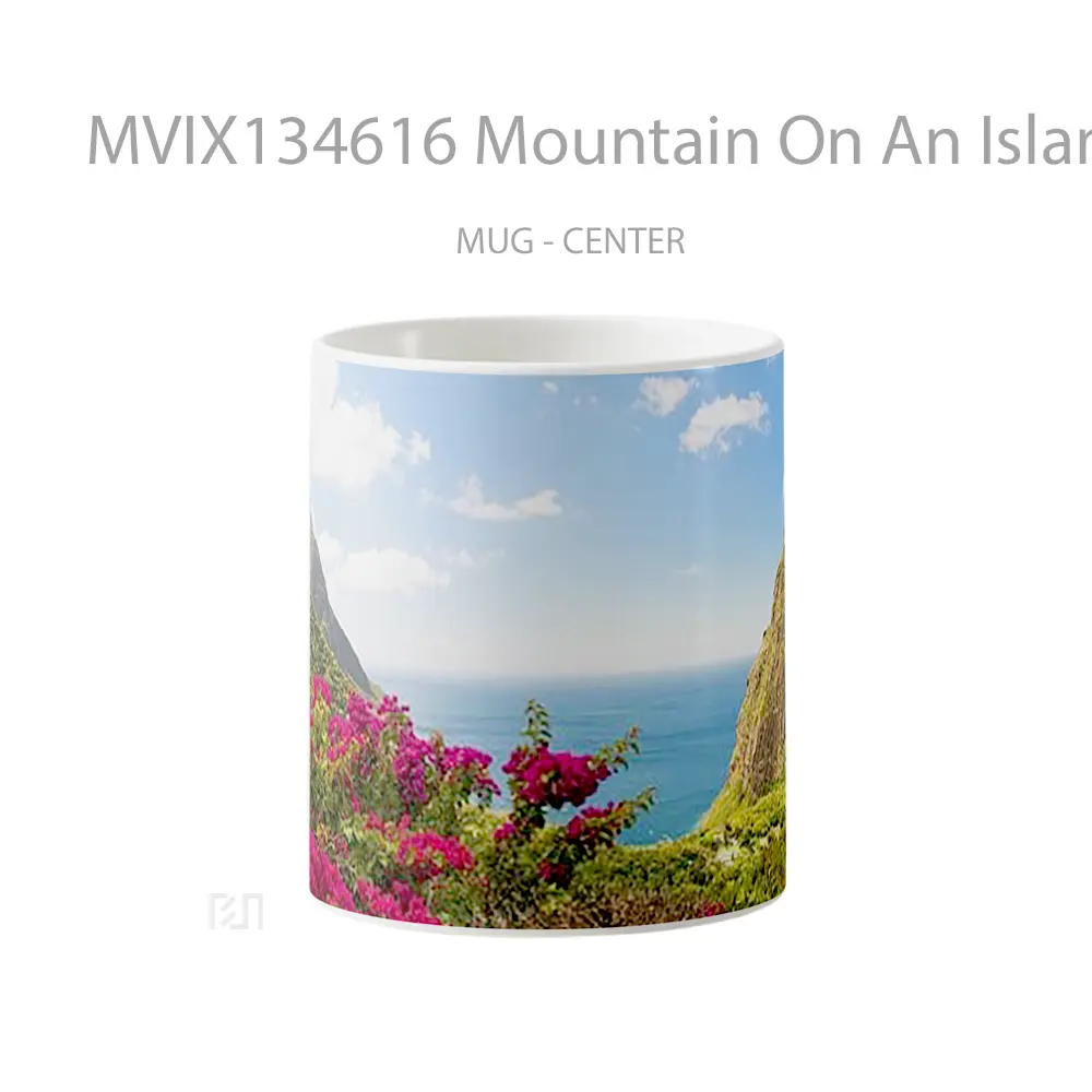 Mug Mountain On An Island In India Gelas Pemandangan Alam