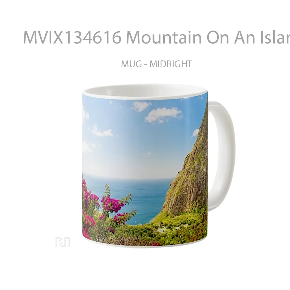 Mug Mountain On An Island In India Gelas Pemandangan Alam - All-side / Desain