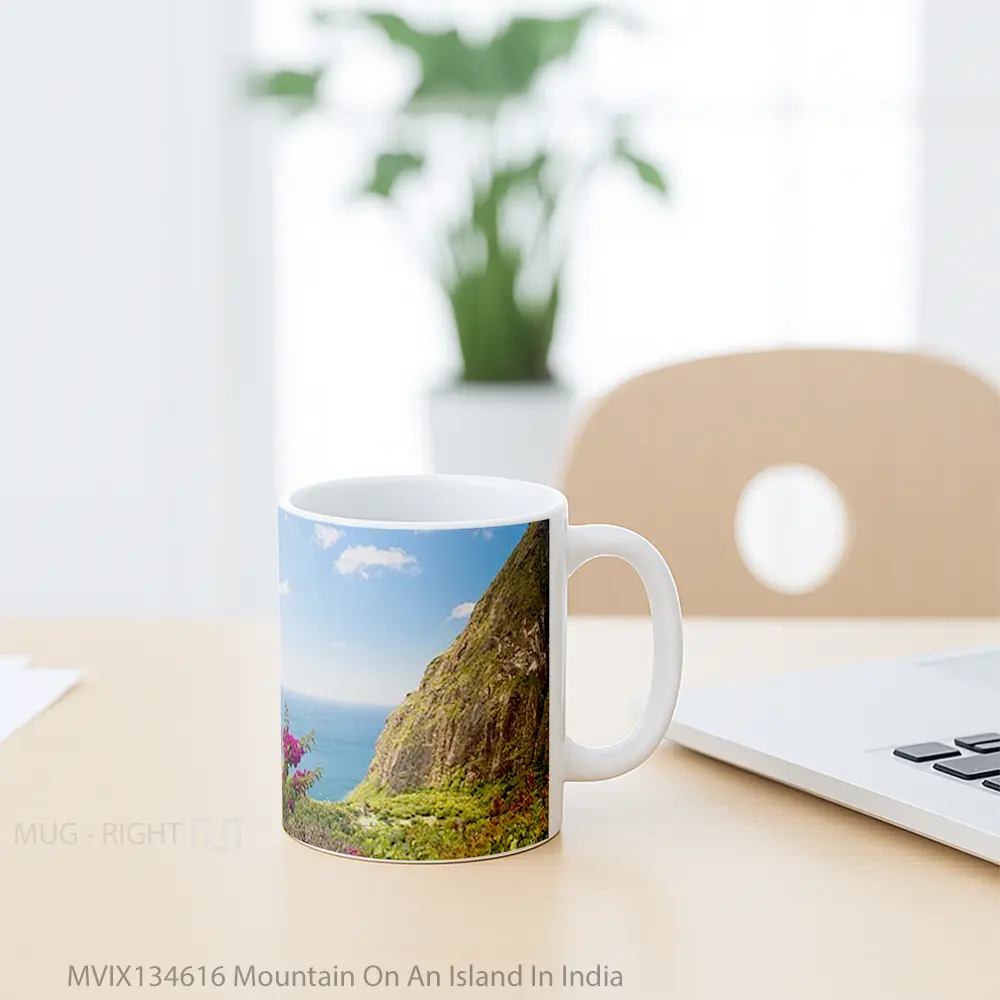 Mug Mountain On An Island In India Gelas Pemandangan Alam - All-side / Desain