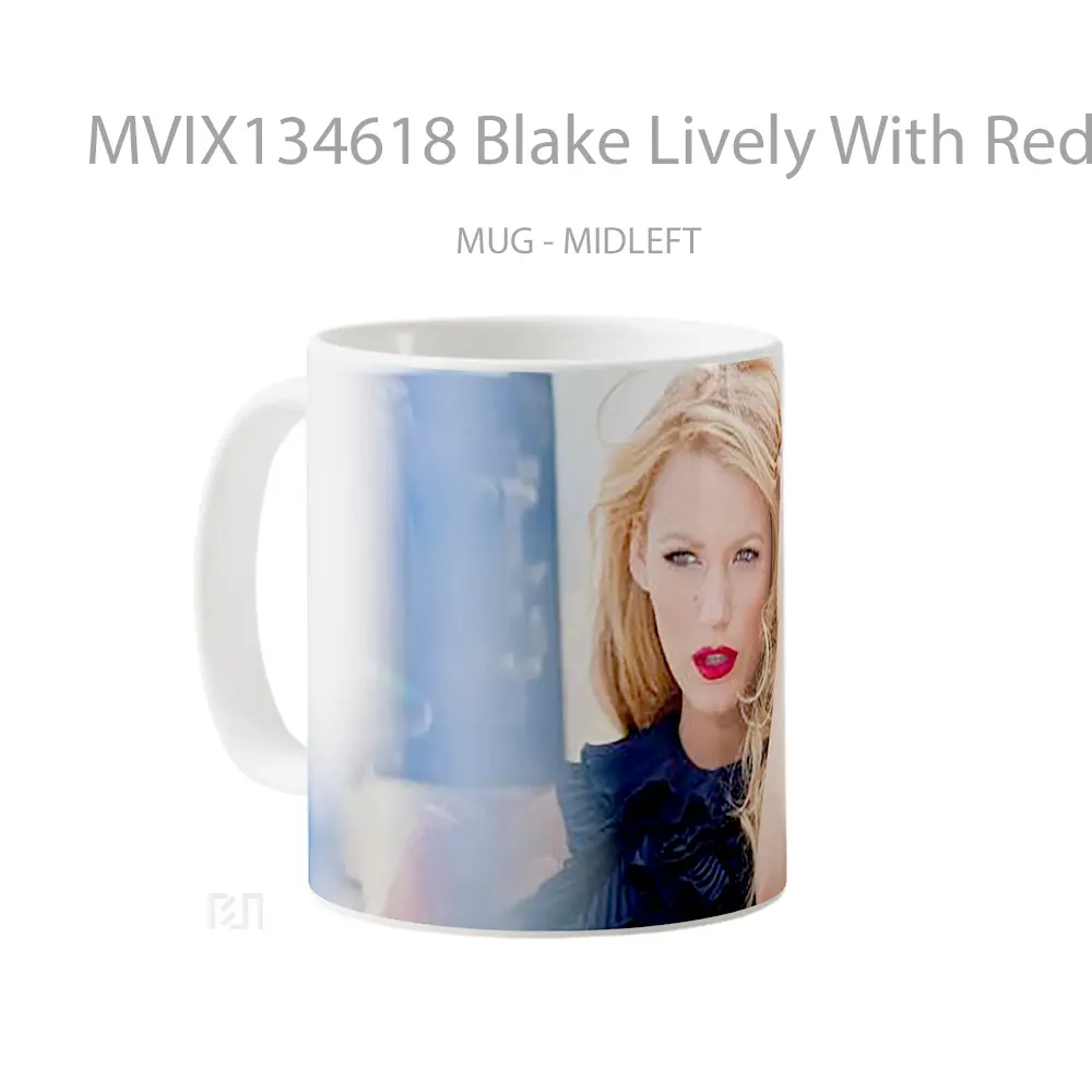 Mug Blake Lively With Red Lips Gelas Keramik Unik - All-side / Desain