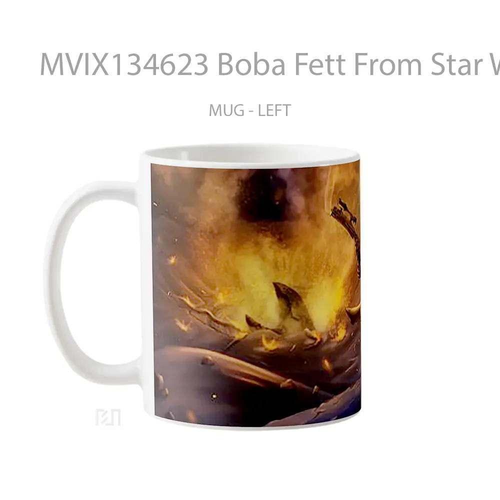 Mug Boba Fett From Star Wars Gelas Star Wars - All-side / Desain