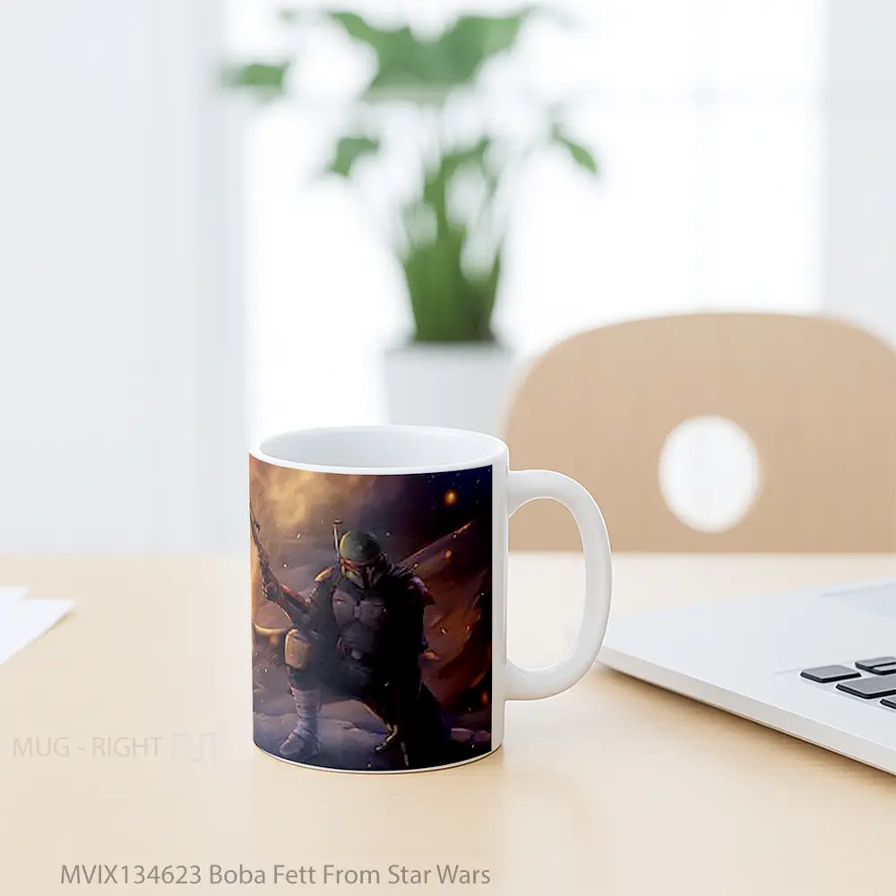 Mug Boba Fett From Star Wars Gelas Star Wars - All-side / Desain