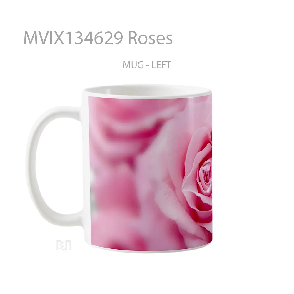 Mug Roses Gelas Keramik Unik - All-side / Desain