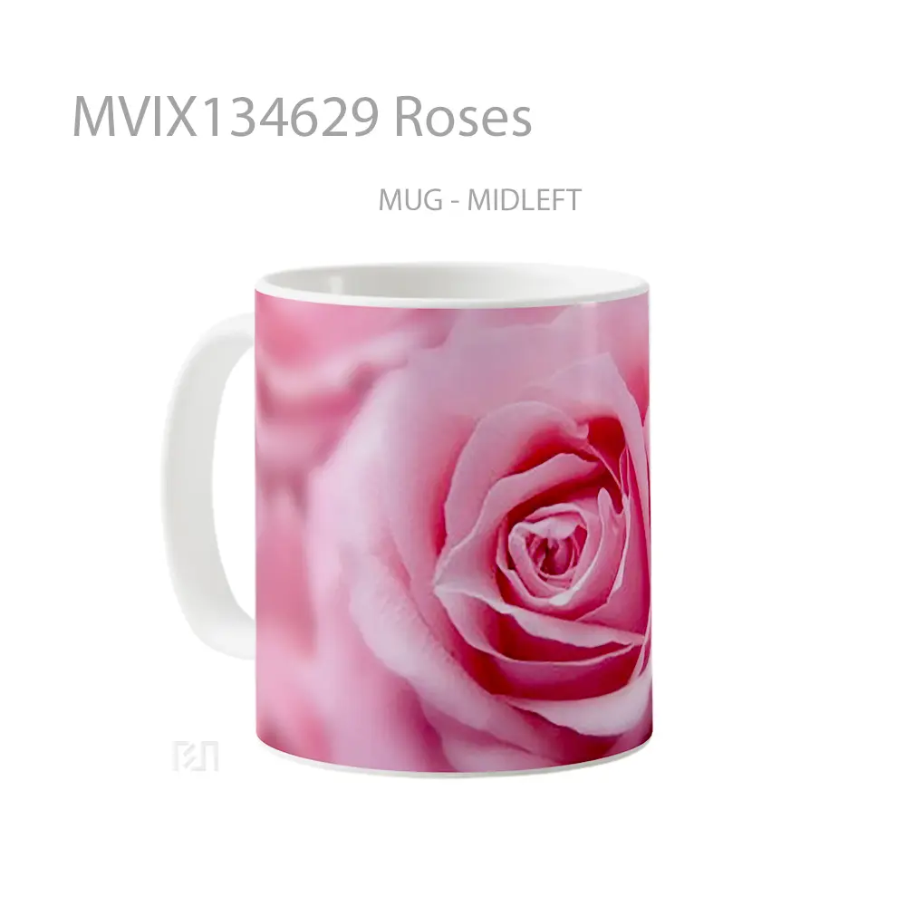 Mug Roses Gelas Keramik Unik - All-side / Desain
