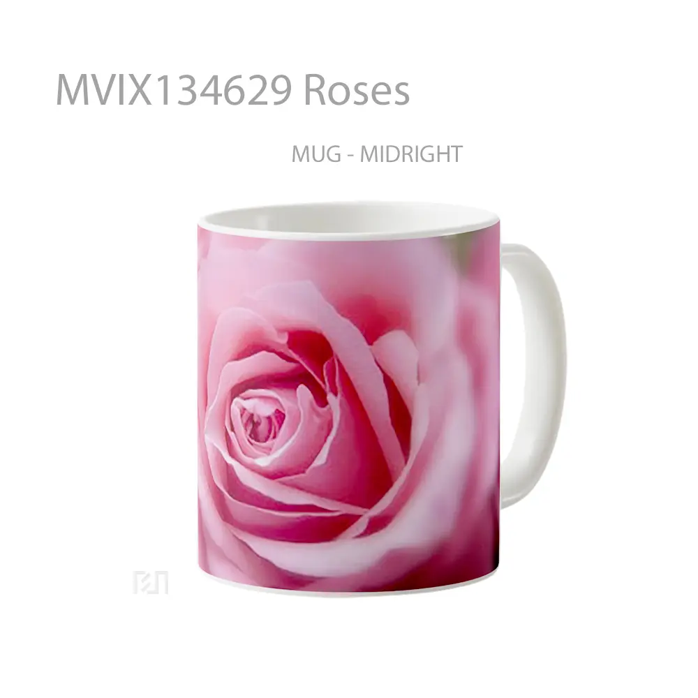 Mug Roses Gelas Keramik Unik - All-side / Desain