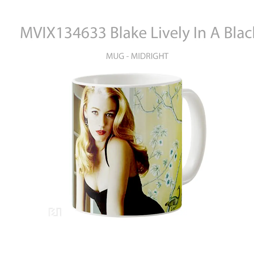 Mug Blake Lively In A Black Dress Gelas Keramik Unik - All-side / Desain