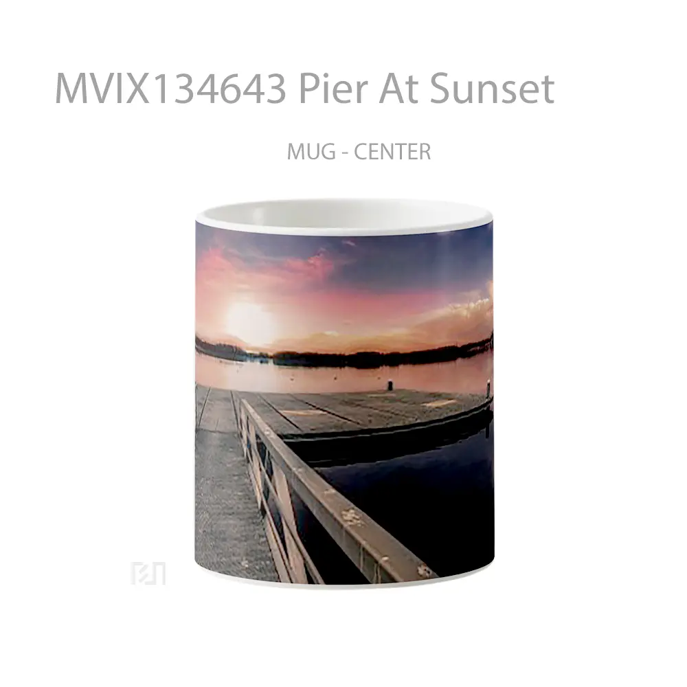 Mug Pier At Sunset Gelas Pemandangan Alam