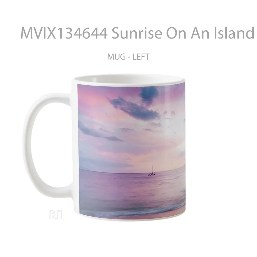 Mug Sunrise On An Island Gelas Pemandangan Alam - All-side / Desain