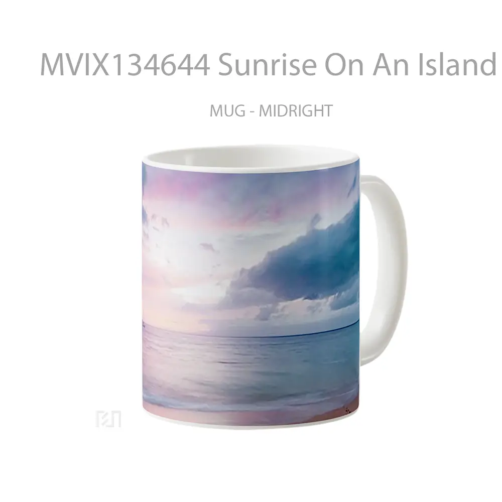 Mug Sunrise On An Island Gelas Pemandangan Alam - All-side / Desain