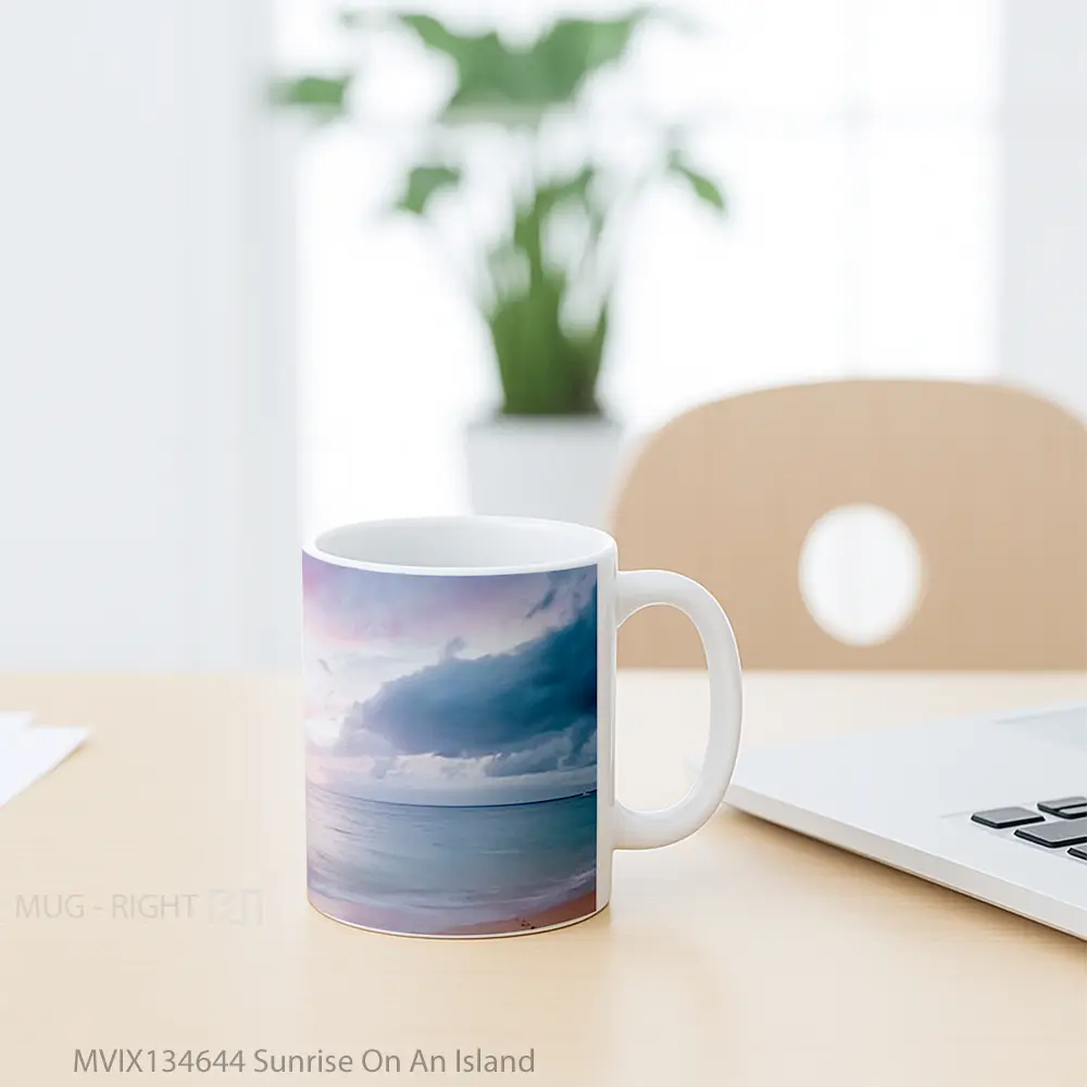 Mug Sunrise On An Island Gelas Pemandangan Alam - All-side / Desain