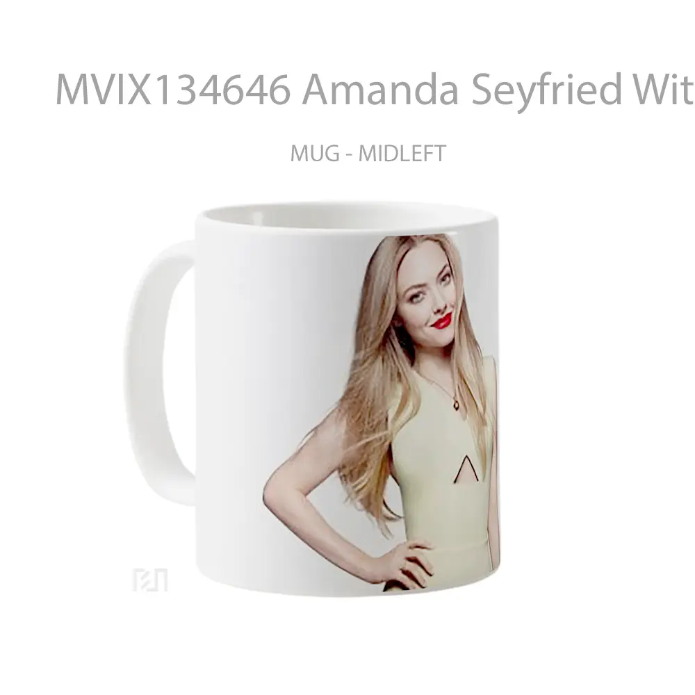 Mug Amanda Seyfried With White Dress Gelas Keramik Unik - All-side / Desain