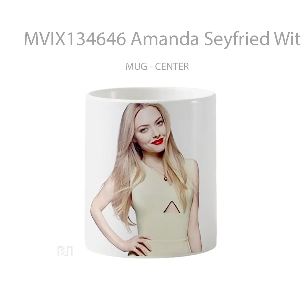 Mug Amanda Seyfried With White Dress Gelas Keramik Unik