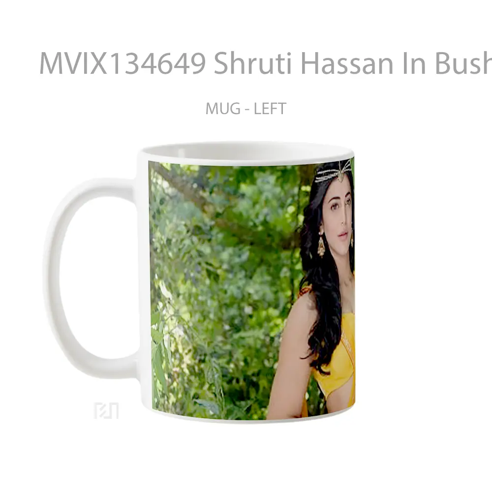 Mug Shruti Hassan In Bushes Gelas Keramik Unik - All-side / Desain