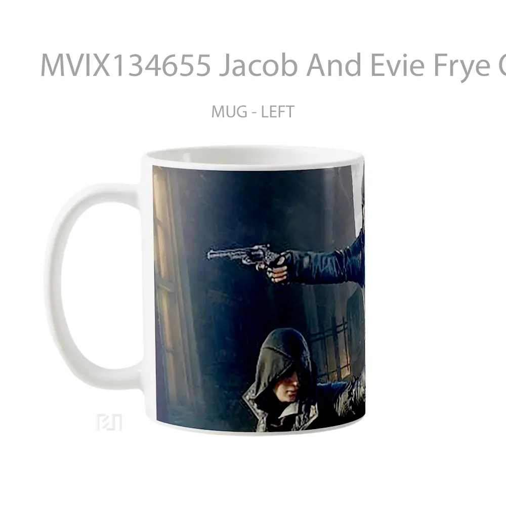 Mug Jacob And Evie Frye Of Assassins Creed Syndicatte Cangkir Gamer - All-side / Desain