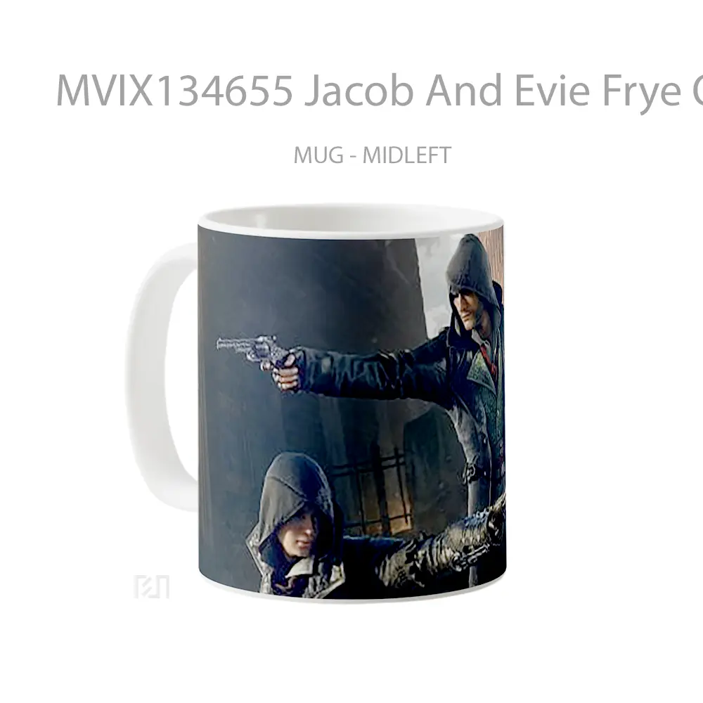 Mug Jacob And Evie Frye Of Assassins Creed Syndicatte Cangkir Gamer - All-side / Desain