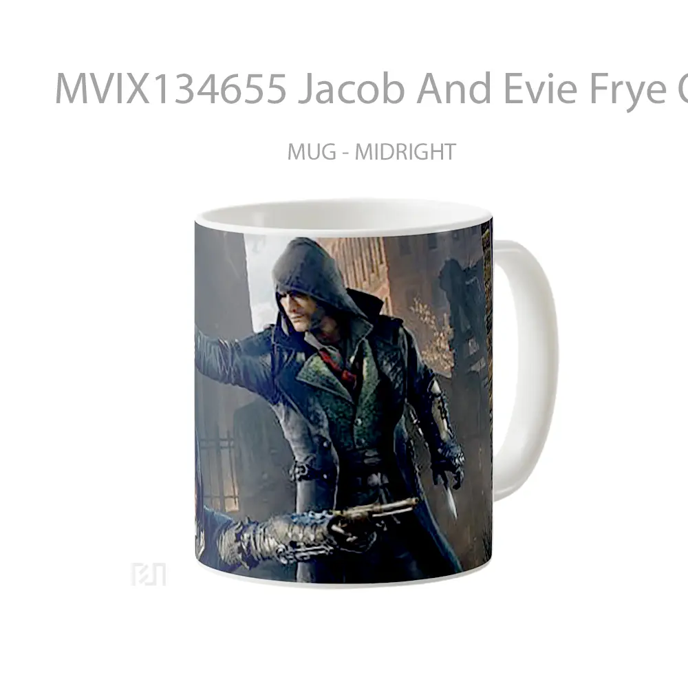 Mug Jacob And Evie Frye Of Assassins Creed Syndicatte Cangkir Gamer - All-side / Desain
