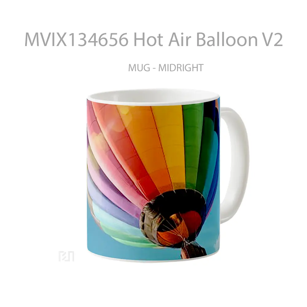 Mug Hot Air Balloon V2 Gelas Keramik Unik - All-side / Desain