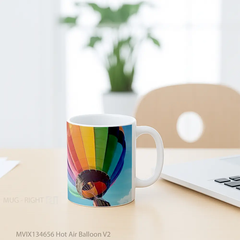 Mug Hot Air Balloon V2 Gelas Keramik Unik - All-side / Desain