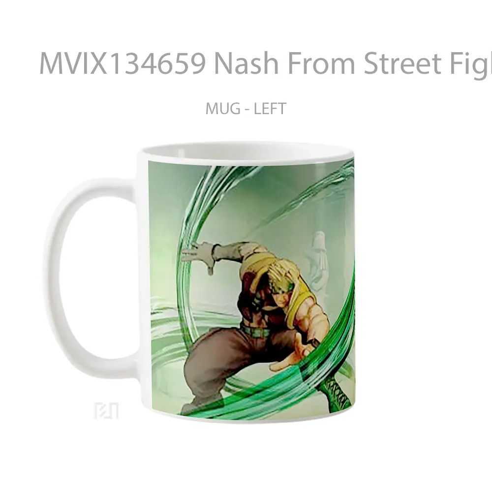 Mug Nash From Street Fighter V Cangkir Gamer - All-side / Desain
