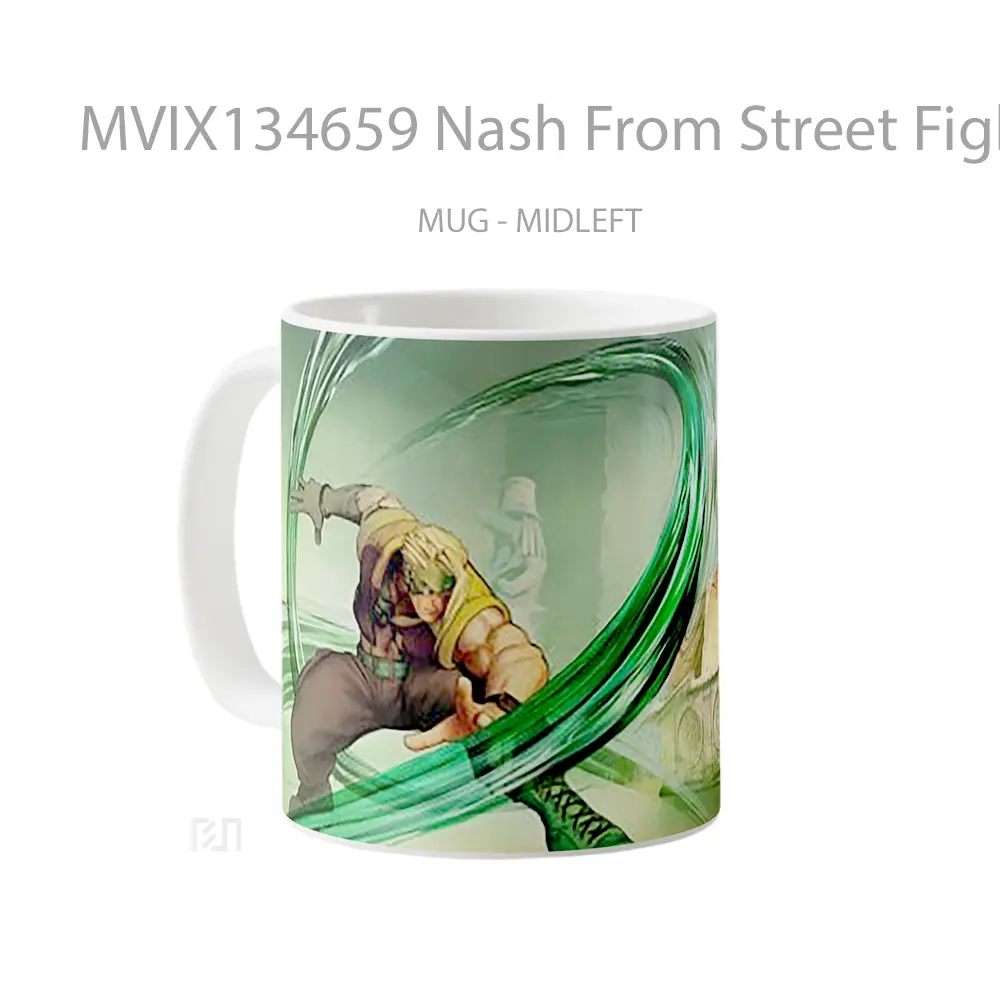 Mug Nash From Street Fighter V Cangkir Gamer - All-side / Desain