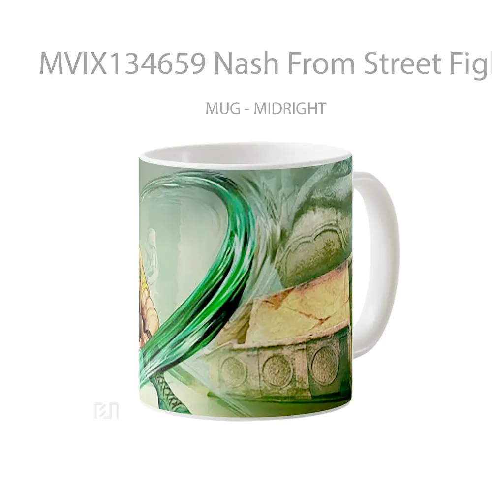 Mug Nash From Street Fighter V Cangkir Gamer - All-side / Desain