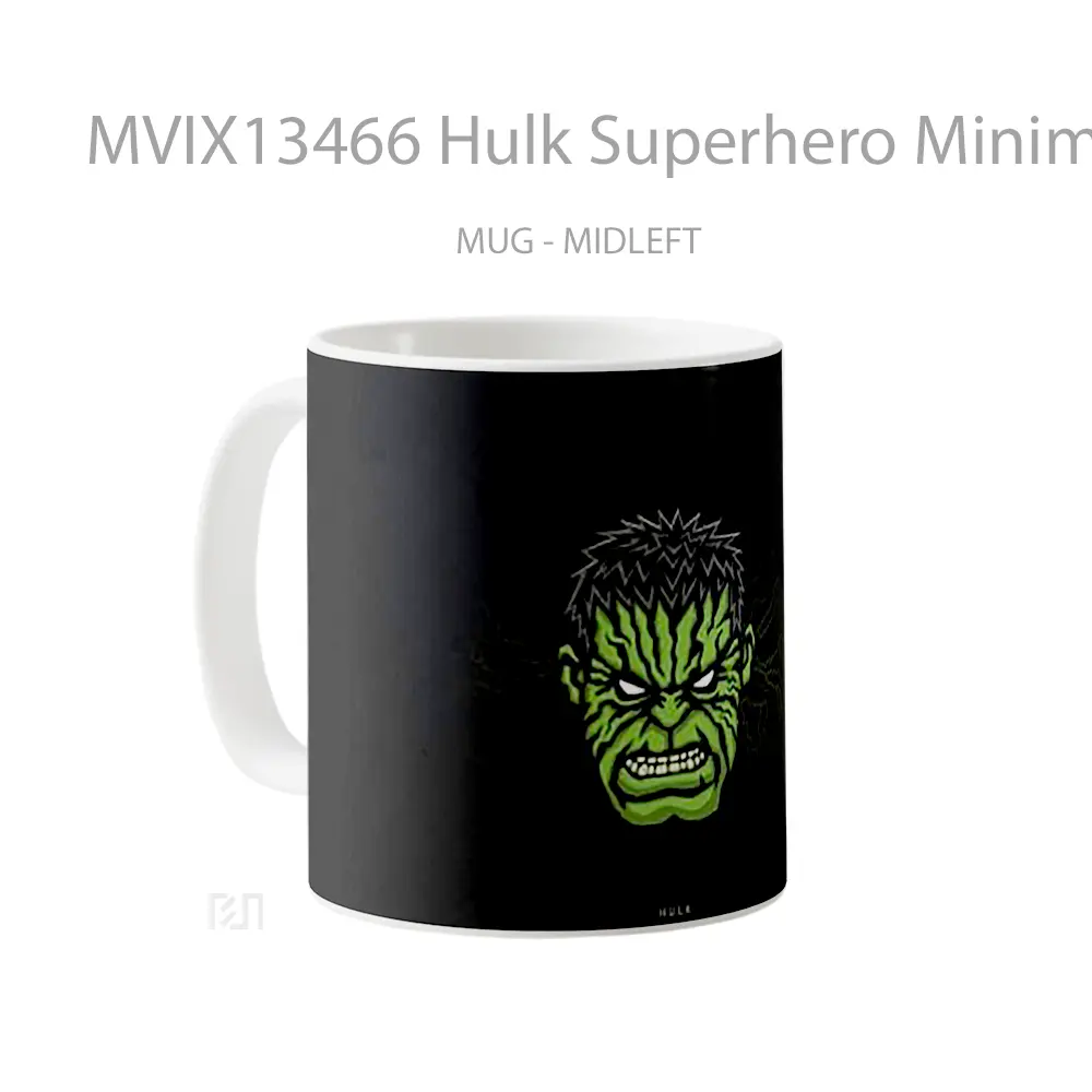 Mug Hulk Superhero Minimalist Gelas Superhero - All-side / Desain