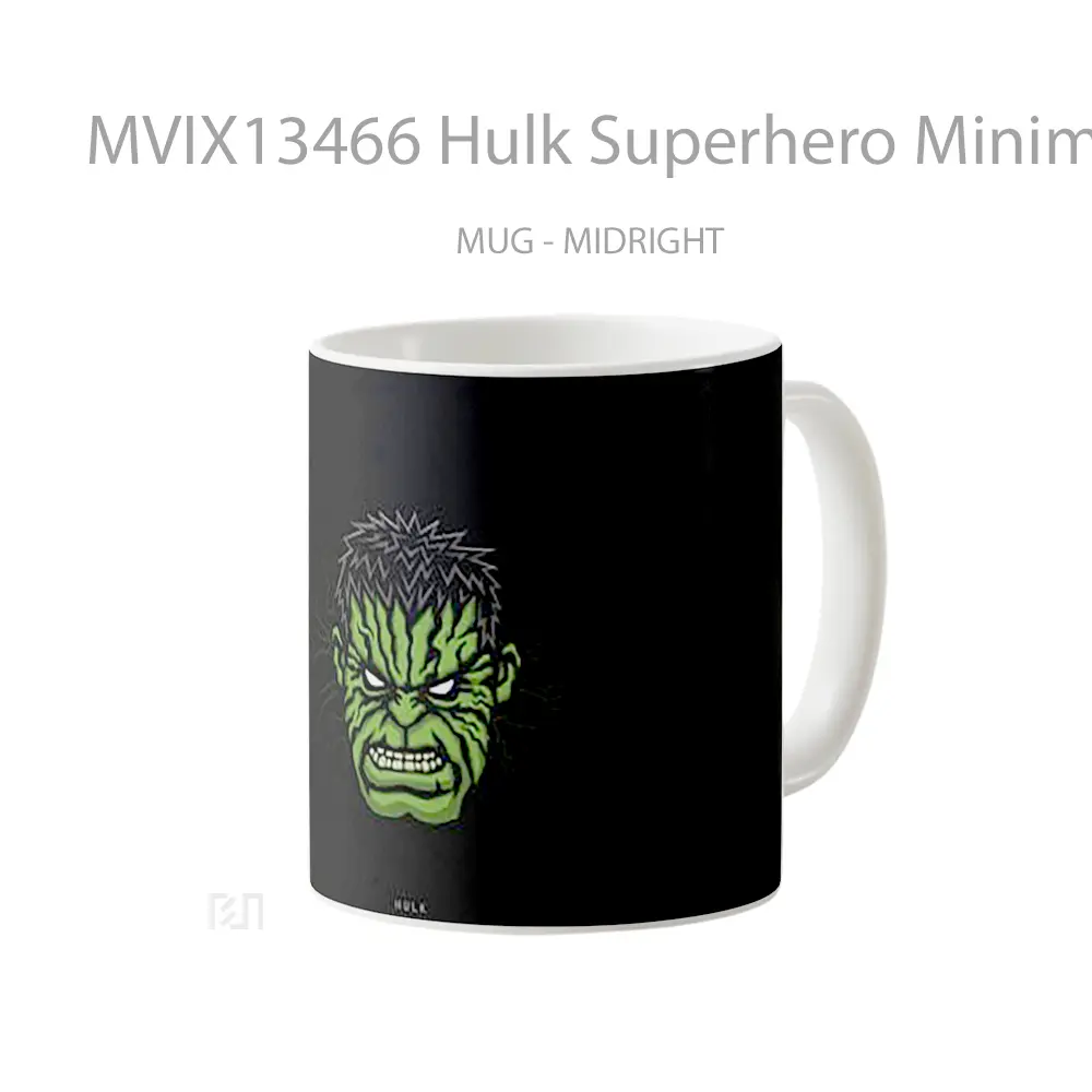 Mug Hulk Superhero Minimalist Gelas Superhero - All-side / Desain