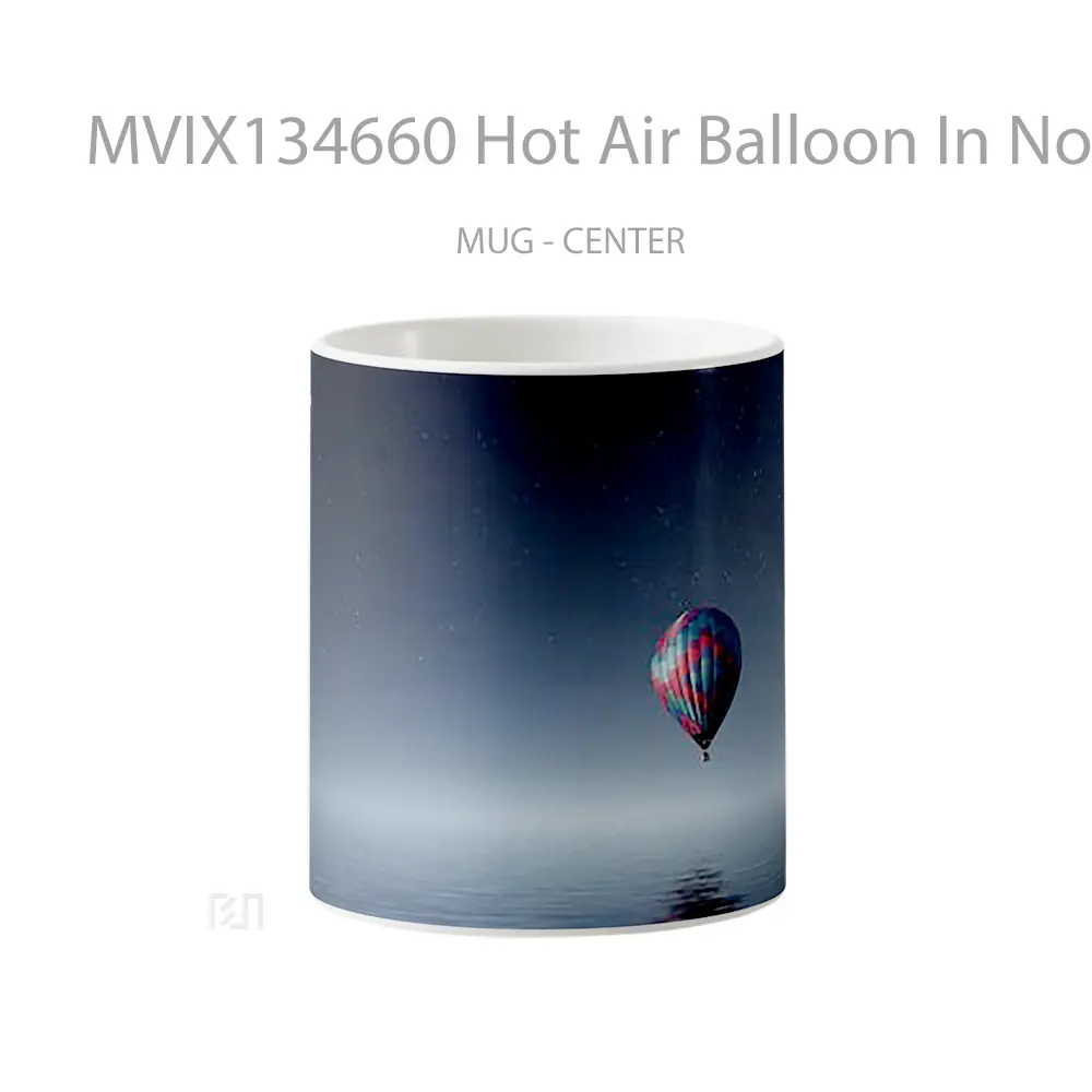 Mug Hot Air Balloon In Nothingness Gelas Keramik Unik