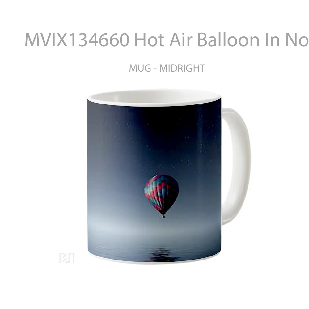 Mug Hot Air Balloon In Nothingness Gelas Keramik Unik - All-side / Desain